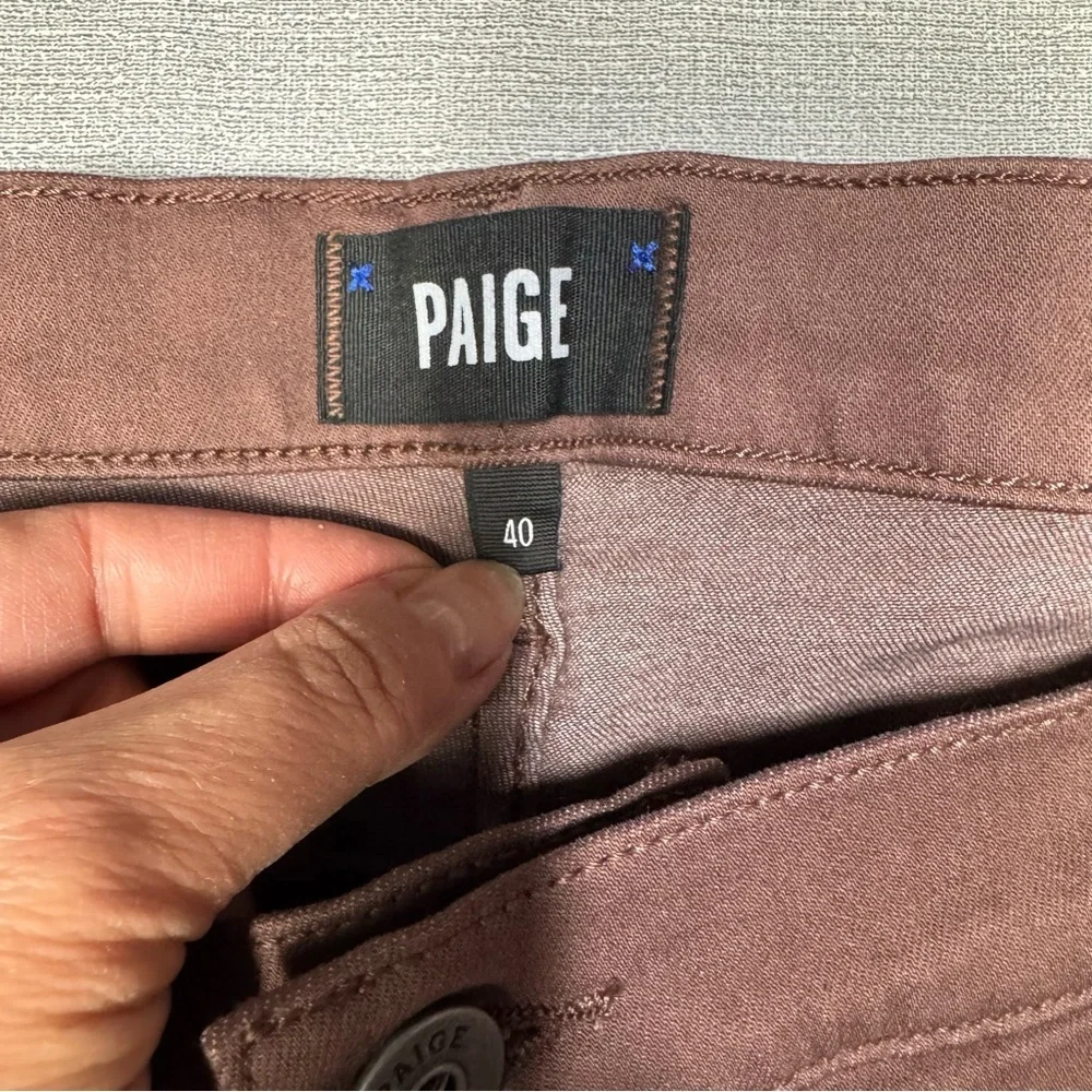 NWT New PAIGE Federal Slim Straight Jeans in Terracotta Clay Size 40